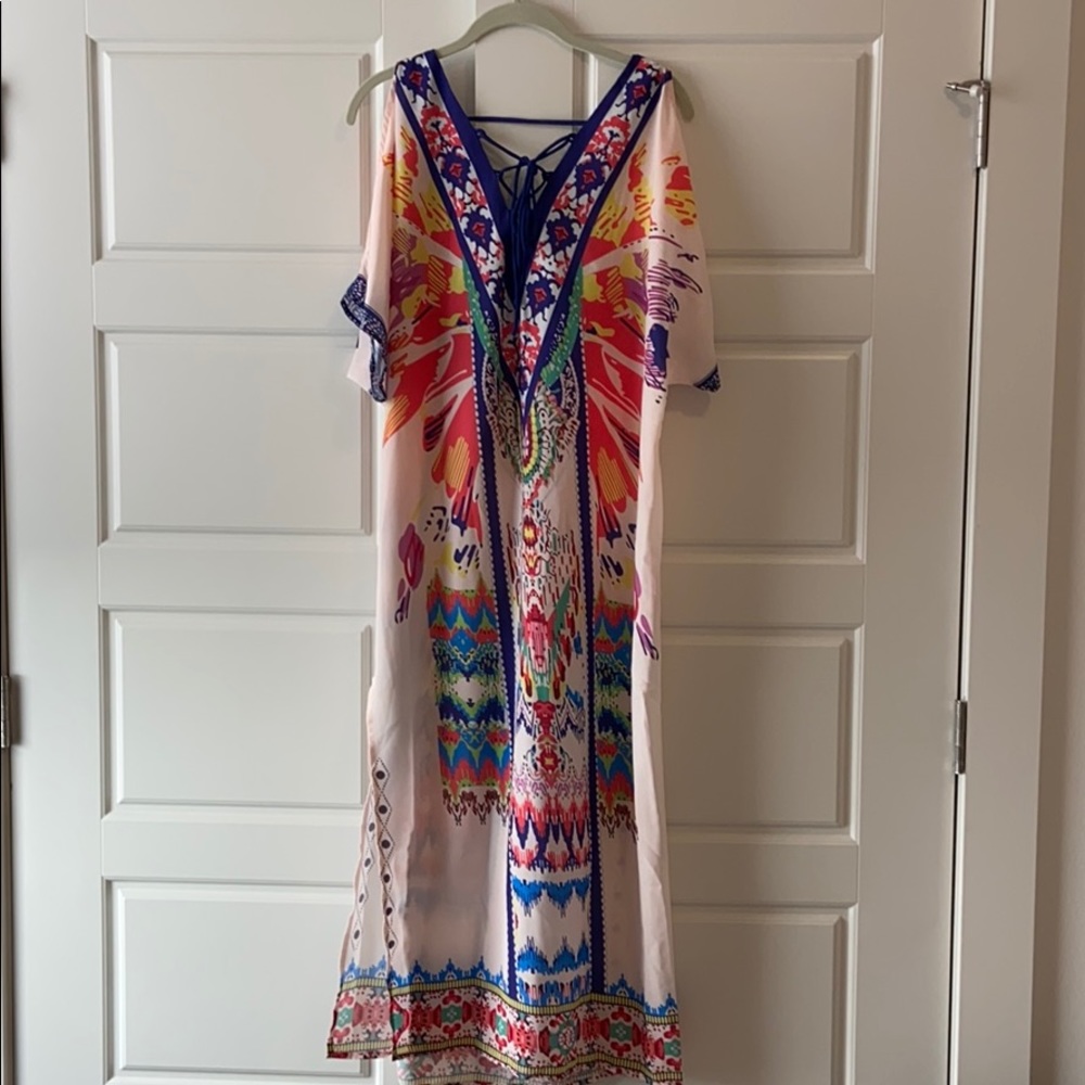 printed maxi dress
